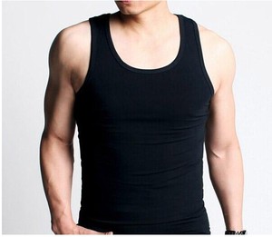 男款 韩版修身款棉打底背心 粗螺纹工字背心包邮