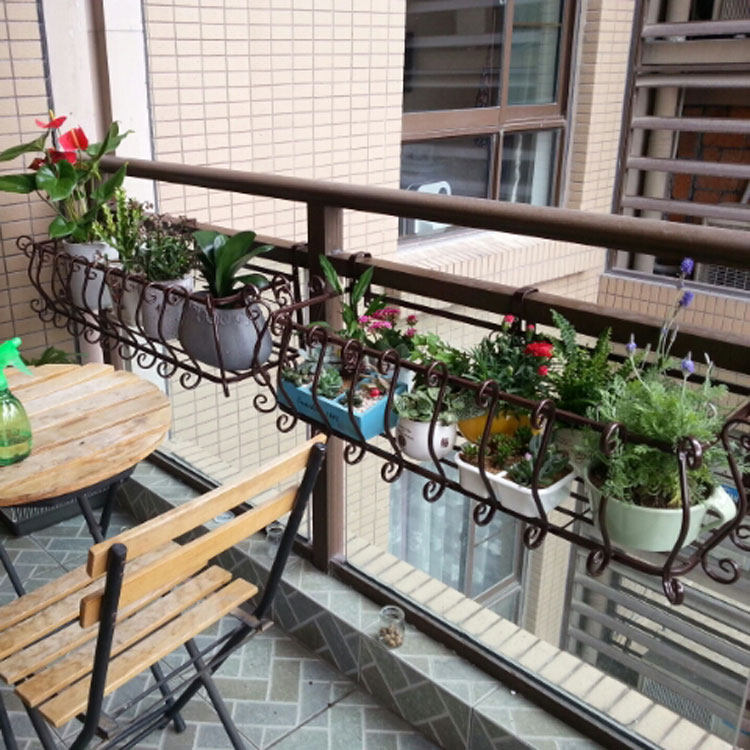 包邮铁艺花架 阳台栏杆花架 壁挂式花架 窗台花架 护栏悬挂式种菜