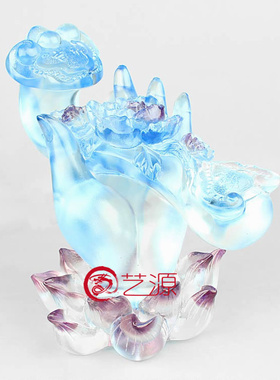 如意琉璃佛手结缘乔迁新居艺术品