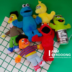 sesame street 芝麻街公仔毛绒娃娃玩具艾莫挂件手偶玩偶包包挂饰