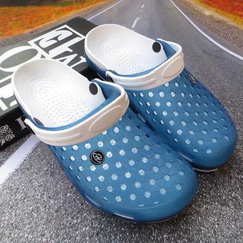 Тапочки в стиле Crocs на плоской подошве, босоножки, дышащая обувь, универсальные мюли, пляжная обувь