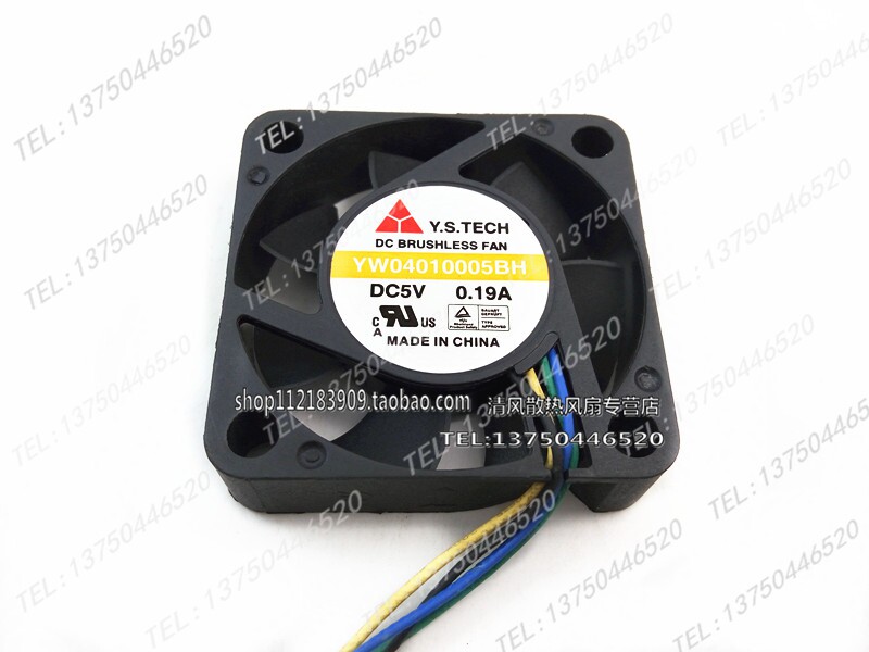 Y.S.TECH 元山 YW04010005BH 4010 5V 0.19A 4CM/厘米 4线风扇