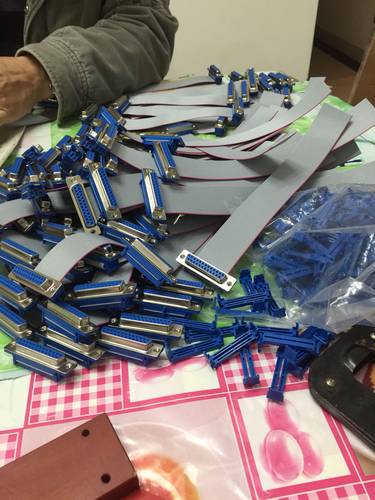 DB25位公座对母座排线 总长度20Cm 长度可以任意订制