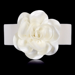 百搭松紧腰带配饰夏季 饰腰带宽腰封女韩版 潮 花朵连衣裙装 女士时尚