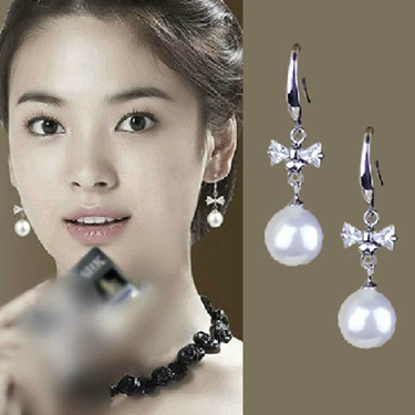 s925纯银镶蝴蝶结钻贝珍珠螺丝耳夹耳环耳钉饰品女日韩无耳洞耳坠|ruв категории Украшения,ювелирные изделия, серьга, серьги - от Buy2taobao.com для оказания профессиональной услуги покупки агента Taobao