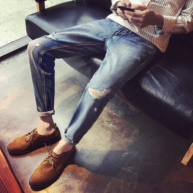 Jeans pour adolescent pieds Slim BWXD pour automne - Ref 1485107 Image 1