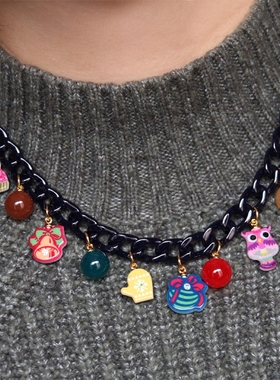 韩国进口圣诞帽子手套铃铛项链