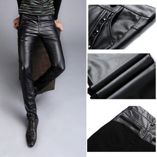 Pantalon cuir homme serré - Ref 1478319 Image 1