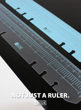 一本设制原创活页笔记本aa6记事本活页书签尺蓝today尺PVC隔页尺