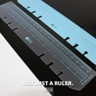 一本设制原创活页笔记本aa6记事本活页书签尺蓝today尺PVC隔页尺