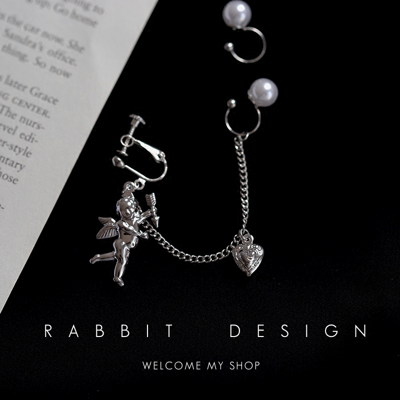 solar system Harajuku wind Hip hop Dark girl angel Cupid Pearl Peach chain Ear clip Ear Studs Ear bonesin the Accessories/Fashion Jewelry, Earring , Ear clip  category - from Buy2taobao.com to provide professional Taobao agent buy service