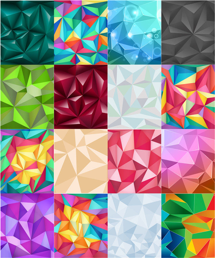 a2683矢量3d立体抽象图案多边形三角形背景 ai设计素材