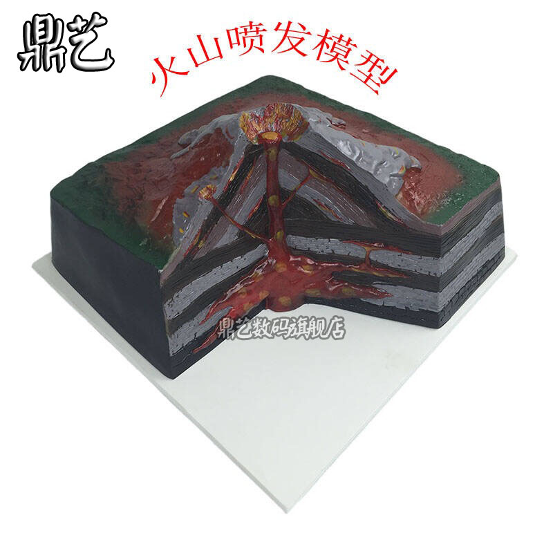 大号 火山模型 地壳地理地质地貌熔岩喷发教具 教学仪器实验器材