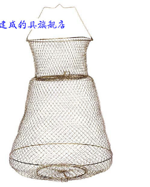 铁制蟹笼虾笼鱼网不锈钢折叠钢丝鱼护网鱼篓网兜渔网装鱼金属鱼笼
