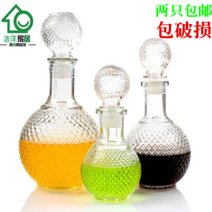 泡酒瓶玻璃红酒瓶储存瓶密封瓶子密封罐泡药酒醒酒器无铅酒具 包邮