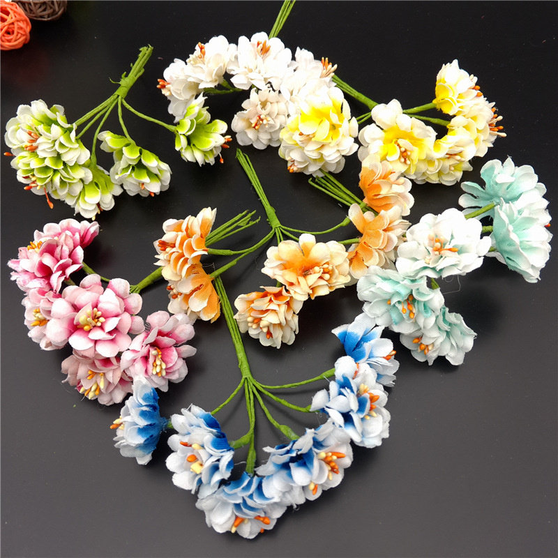 仿真樱花 idy花环手环材料装饰花 花材料樱花布花72朵/包