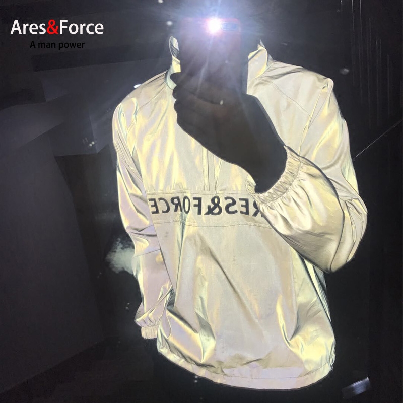 Ares＆Force西海岸秋冬季3M反光衣情侣外套大码风衣 冲锋衣男潮牌