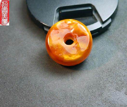 天然琥珀波兰古董深咖啡老蜜蜡算盘珠饼珠散珠特价配件证书f