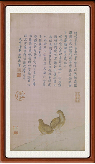 国画花鸟山水画办公室字画客厅书画书法作品乾隆鸡雏待饲图赠装裱