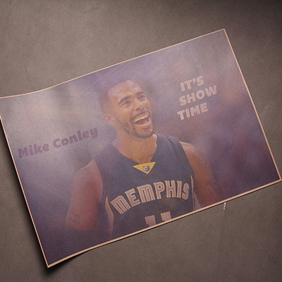 迈克康利海报MikeConleyNBA孟菲斯灰熊队Memphis Grizzlies定制画