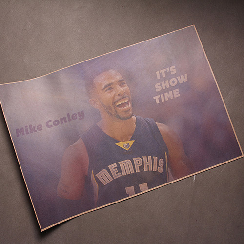 迈克康利海报MikeConleyNBA孟菲斯灰熊队Memphis Grizzlies定制画