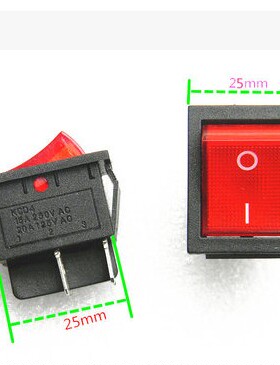 四脚红色船型开关蒸包炉煮面炉电源开关燃气烤箱制冰机蒸饭车