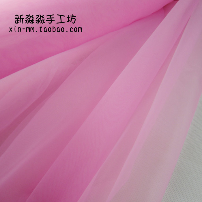 服装DIY布料加密粉红色欧根纱玻璃纱面料 婚纱礼服透明薄柯根纱,居家布艺,海绵垫/布料/面料/手工diy,淘宝优惠券,粉丝福利购,淘宝优惠卷