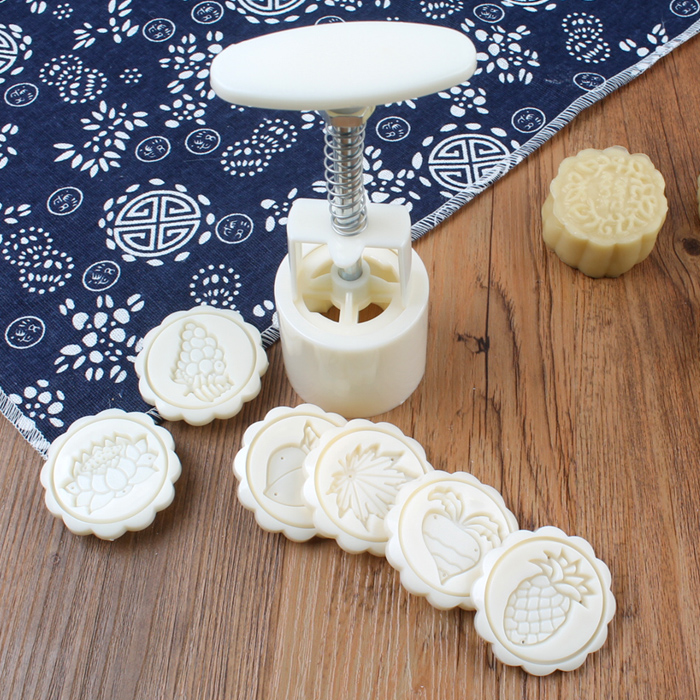 中秋月饼模套装手压式冰皮月饼模绿豆糕卡通糕模烘焙模具南瓜饼模