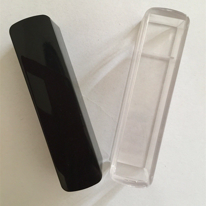 有机人名章盒黑白签名章盒推盖手章盒有机水晶印章材料批发