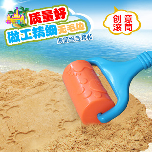 太空沙优质沙滩滚筒/滚轮儿童玩沙戏水沙滩玩具 玩沙滚轮平沙工具