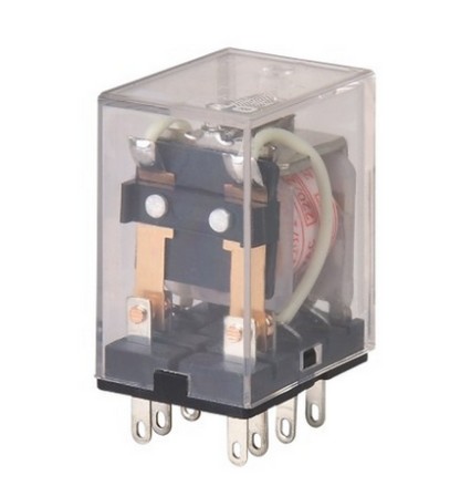 HH52P小型中间继电器 电磁继电器DC12V 24V 220V继电器 8脚 带灯