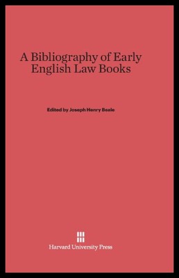 【预售】A Bibliography of Early English Law Books