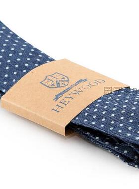 欧美潮品潮男同步热卖复古纯棉圆点波点手工平头窄版撞色领带领呔