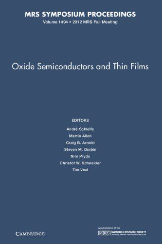 【预售】Oxide Semiconductors and Thin Films: Volume 1494