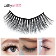 Litfly Ritafu 3D Lông mi giả 701 Trang điểm tự nhiên dài màu nude Làm bằng tay trên thân lông mi 3 cặp - Lông mi giả