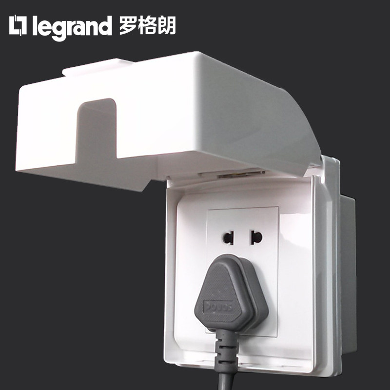 TCL罗格朗墙壁明装明线防水5孔插座面板家用户外墙面五孔超薄浴室