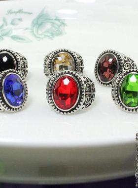 男士欧美风复古宝石戒指