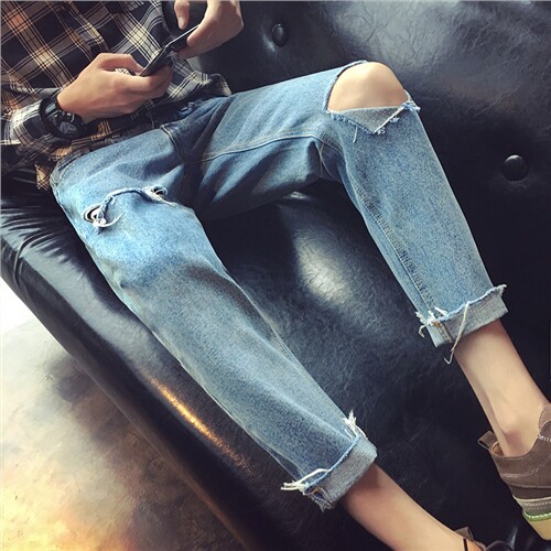 Jeans pour adolescent droite en vrac pour automne - Ref 1474683 Image 1