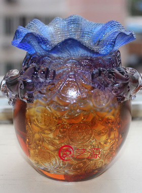 琉璃笔筒貔貅领导生日礼品摆件