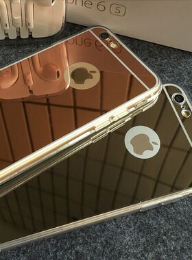 适用iPhone苹果5 6 7 8 X 6plus 8plus 7plus镜面手机壳软套 case