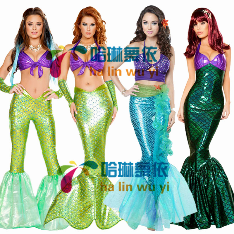 性感美人鱼公主裙裹胸礼服ds演出服活动演出海的女儿成人角色扮演