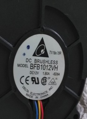 台达BFB1012VH 12V1.8A DELL PE860 R200服务器散热 9733涡轮风扇