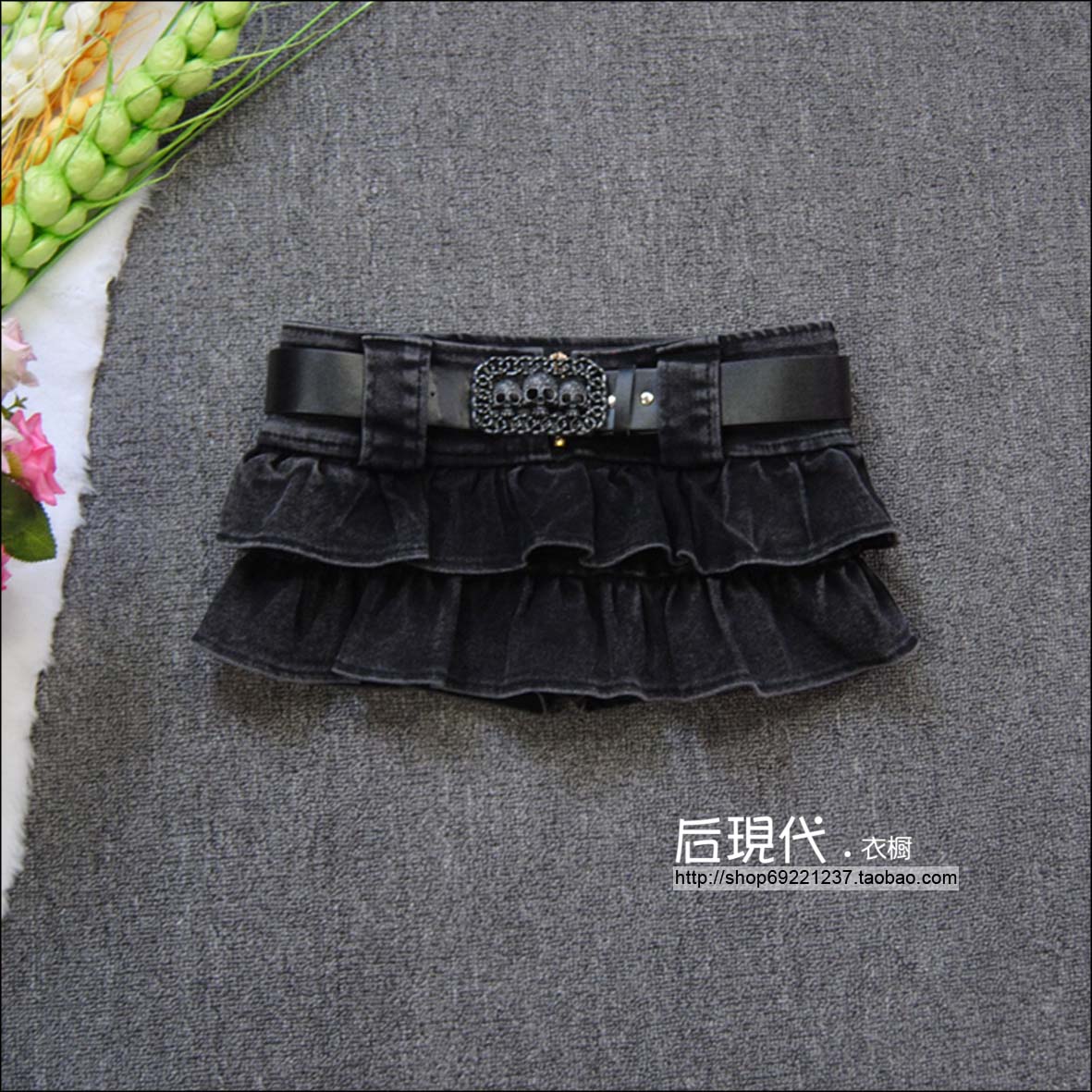 春夏季新女潮 韩低腰拉链双层超短蓬蓬裙蛋糕裙裤裙打底裙女 包邮