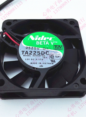 原装正品nidec机箱散热风扇 H34587-55 DC12V 0.17A 6cm 6015 2线