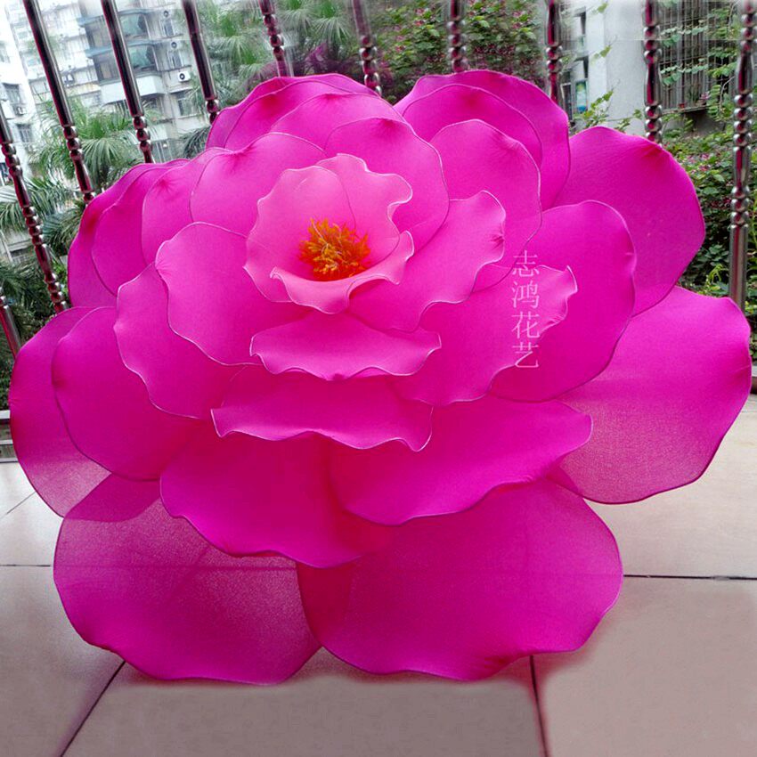 丝网花成品牡丹花场景摆放美陈装饰舞台演出婚庆布置大型手工假花