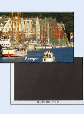 定制 北欧挪威卑尔根 旅游度假纪念品 冰箱贴磁贴20728