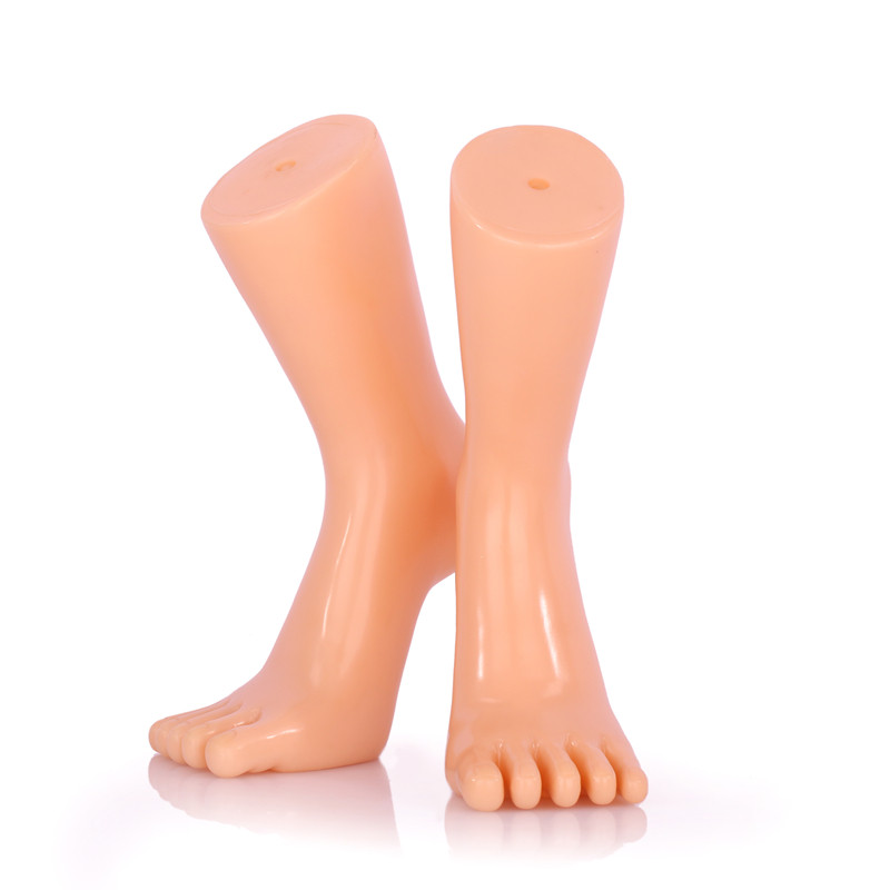 优艺美 无缝脚模腿模道具 男女通用袜模 左脚右脚 五指脚模