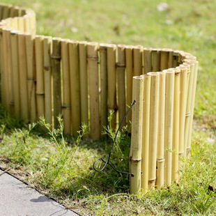饰围墙竹护栏庭院小栅栏花盆连杭竹围墙 竹篱笆竹围栏竹栅栏花园装