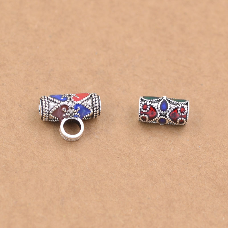 s925纯银珐琅景泰蓝diy佛珠水晶