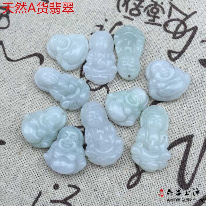缅甸天然翡翠A货玉佛公观音儿童小孩宝宝佩戴平安吊坠挂件男女款